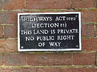 no public right of way