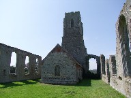 the new church in the ruins of the old