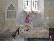 giant piscina and sedilia