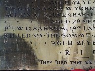 killed on the Somme