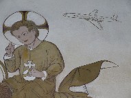 Christ child and jet plane