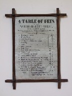 a table of fees