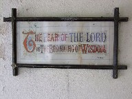 the fear of the lord is the beginning of wisdom