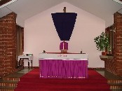 high altar in Lent
