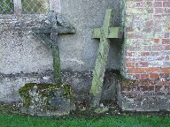 leaning crosses